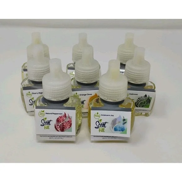 Scent Fill Plug in Air Freshener Scented Oil Refills Variety 0.68 oz Set of 8 - Picture 2 of 11